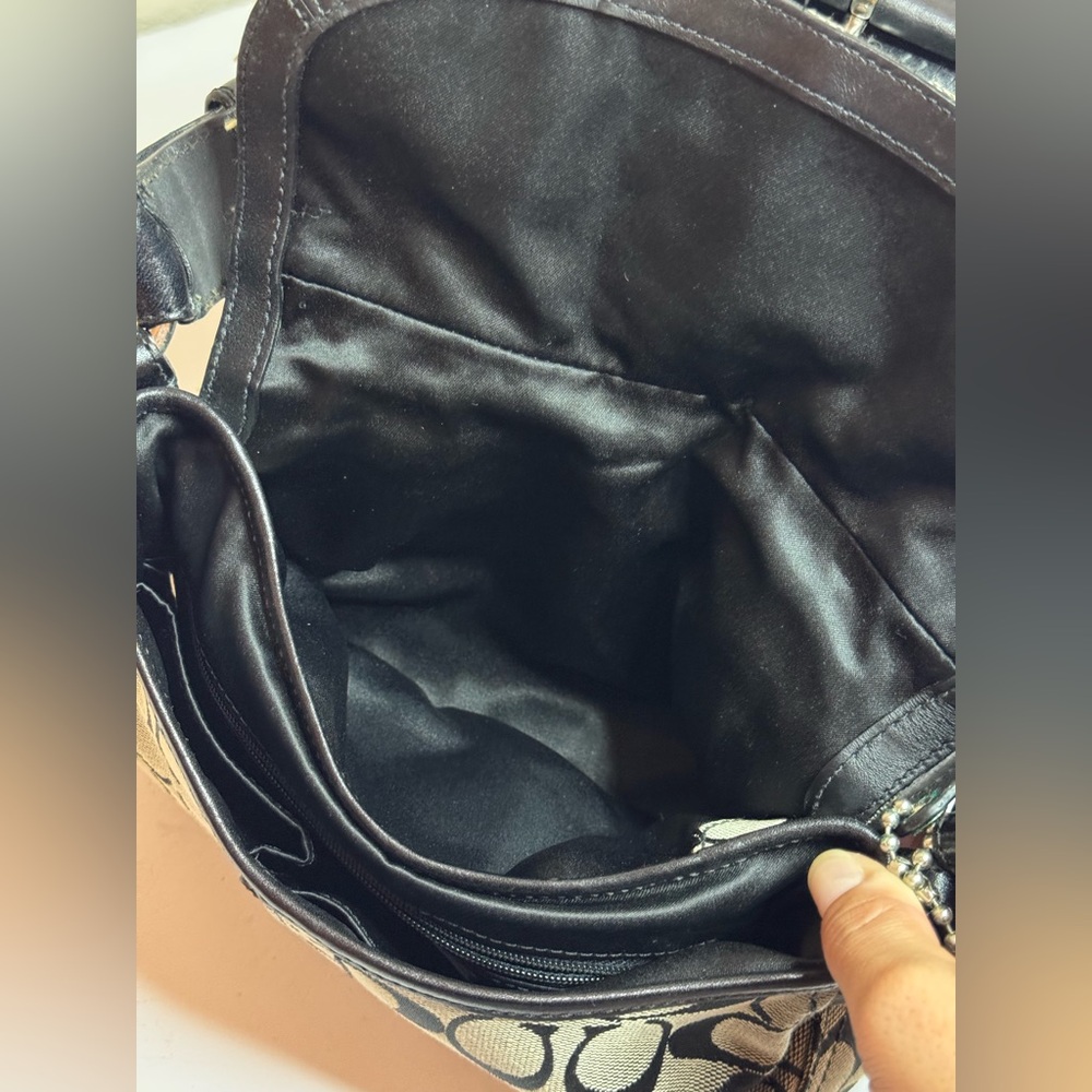 Coach Y2K Signature Monogram Black/Grey Small Shoulder Bag - Picture 11 of 13